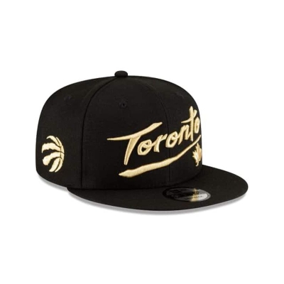 Black Toronto Raptors Hat - New Era NBA City Edition 9FIFTY Snapback Caps USA7948026